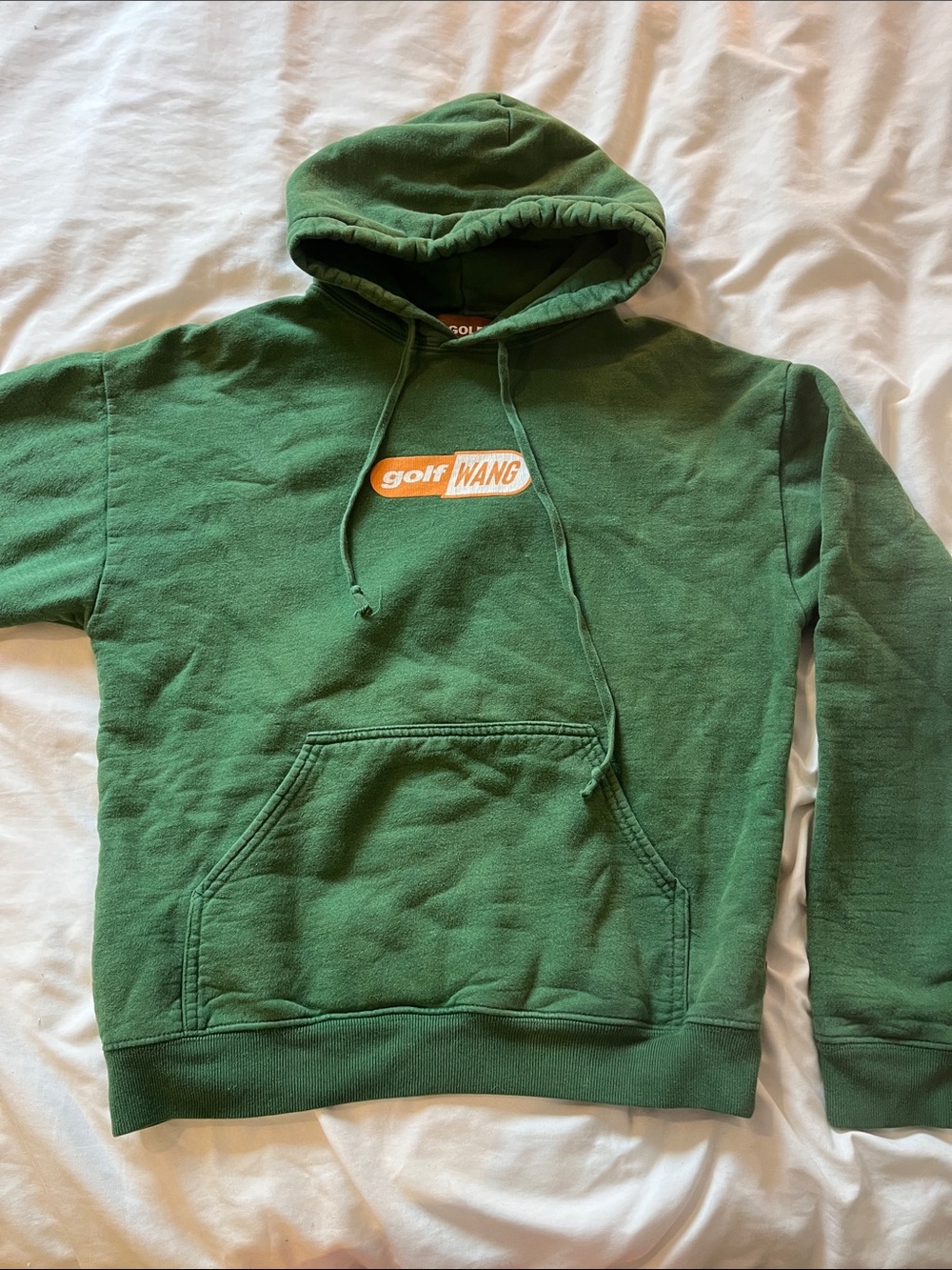 Golf Wang Green Hoodie with Orange and White Logo